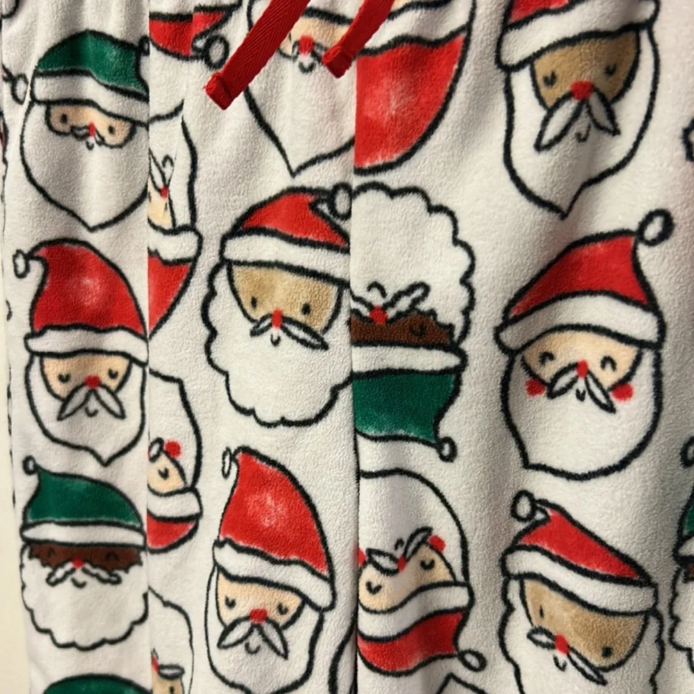 Carters Kids Pajama Pants White/Santa Size 12